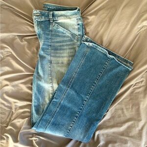 High rise bell bottom jeans